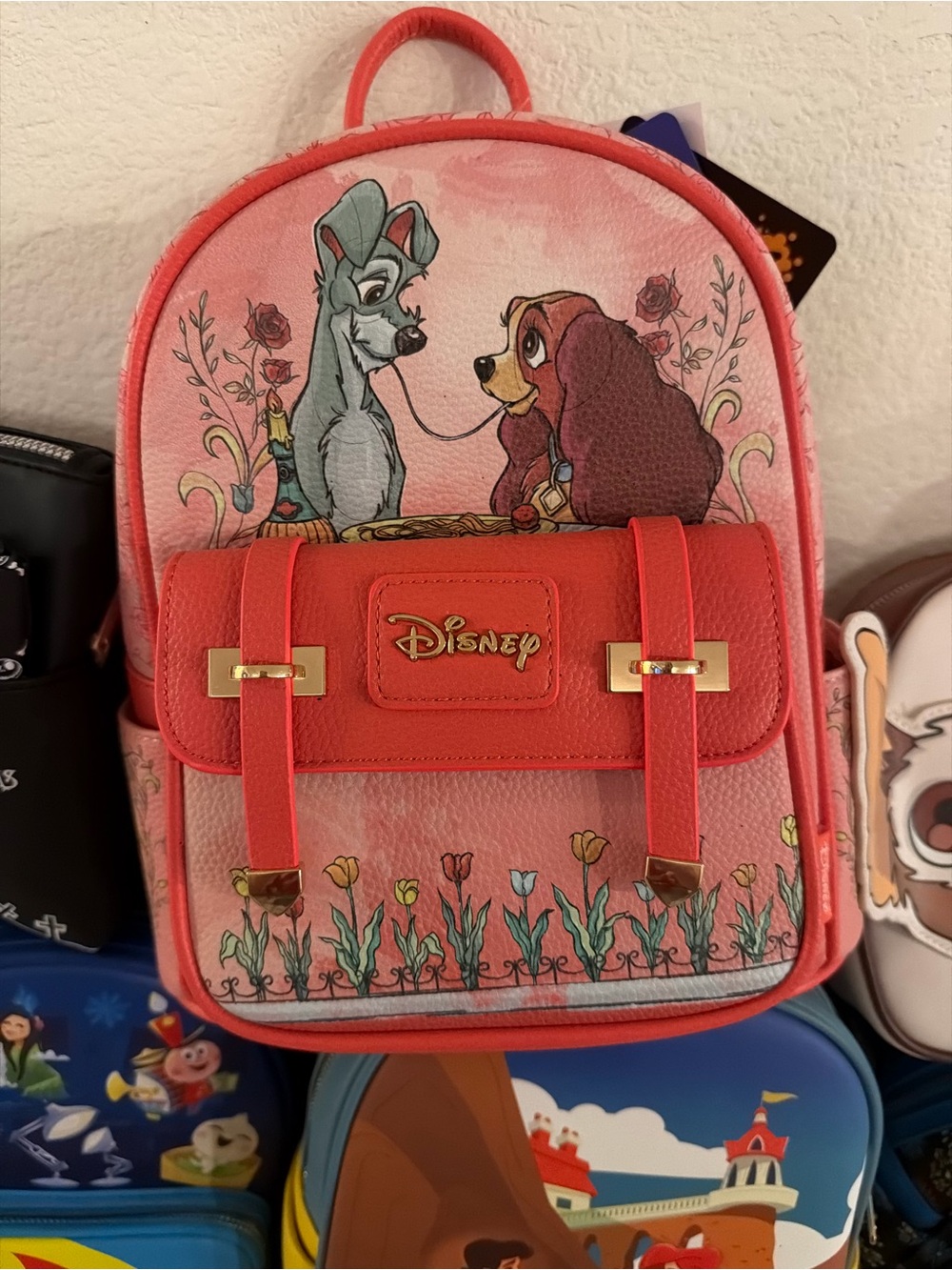 Disney Pink Coral Lady and the Tramp Mini Backpack
